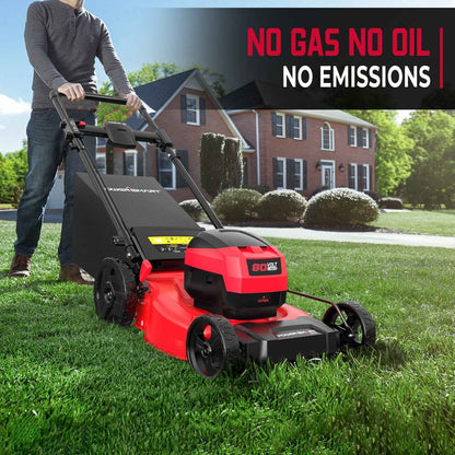PowerSmart 3-in-1  21" 6A 80V  Cordless Lawn Mower, Brushless Motor, 6 Position Height Adjustment