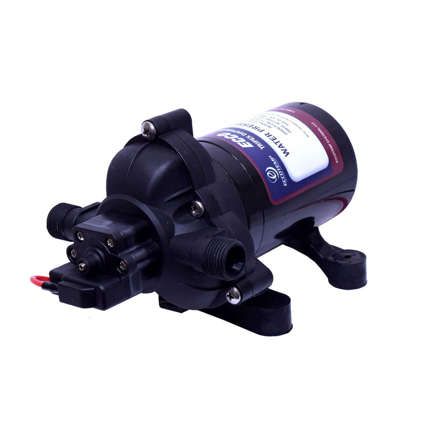 Eccotemp EccoFlo Triplex Diaphragm 2.9 GPM 12V Water Heater Pump and Strainer