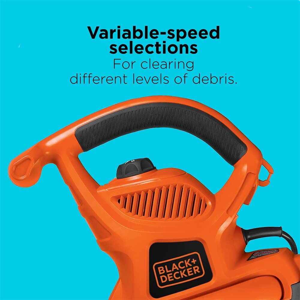 BLACK+DECKER 12 Amp High Performance Blower/Vacuum/Mulcher, (BV6600)