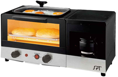SPT BM-1120B 3-in-1 Breakfast Maker - Stainless Steel, Black