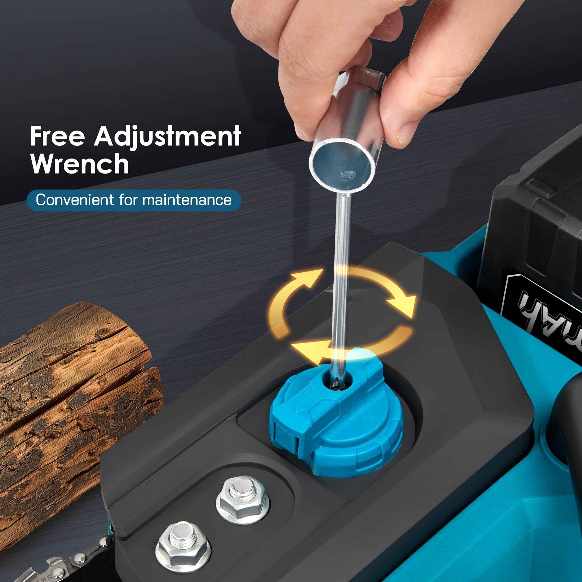 RELOIVE 16" Cordless Electric Chainsaw with Brushless Motor, 26000 RPM, 42.6 FT/S Chain Speed, Two 4.5Ah Batteries, 4 Chains, Handheld Wood Cutting Tool