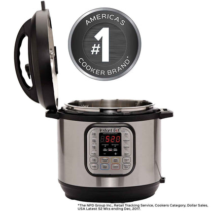 Instant Pot Duo 6-Quart 7-in-1 Electric Pressure Cooker, Slow Cooker, Rice Cooker, Steamer, Sauté, Yogurt Maker, Warmer & Sterilizer, Includes App With Over 800 Recipes, Stainless Steel