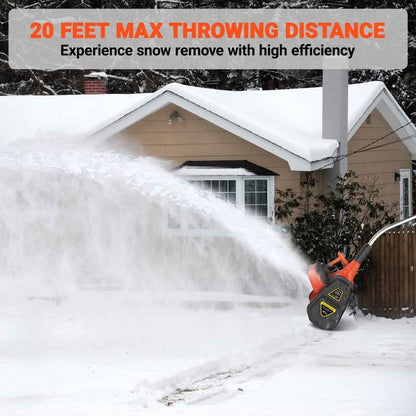 VOLTASK Cordless Snow Shovel, 48V | 13.5-inch Cordless Electric Snow Blower 2 Batteries & Dual Quick Charger Included for Driveway with Directional Plate