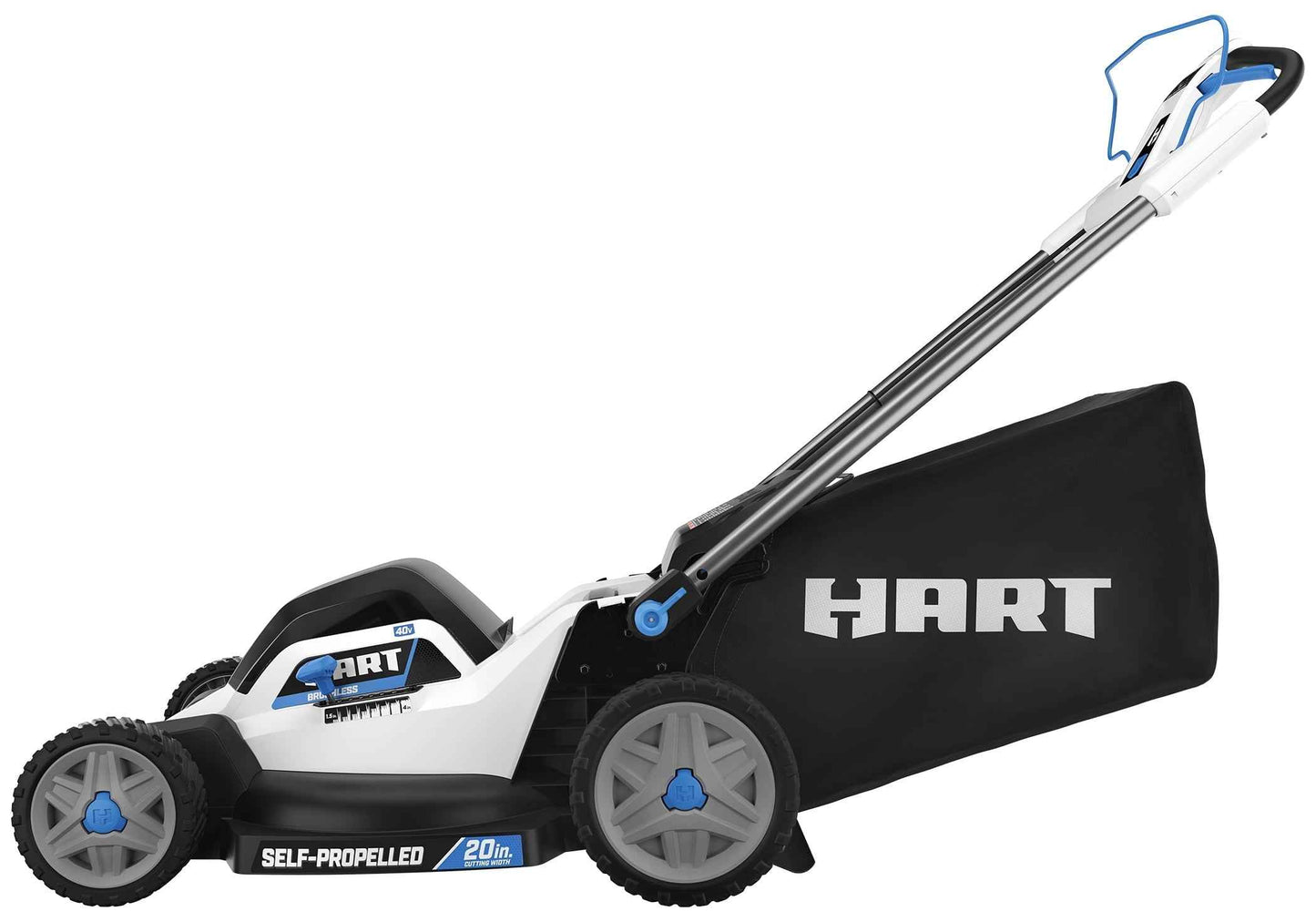 HART 40-Volt Cordless 20-inch Brushless Self Propelled Mower Kit, (1) 6.0 Ah Lithium-Ion Battery