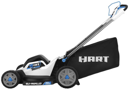 HART 40-Volt Cordless 20-inch Brushless Self Propelled Mower Kit, (1) 6.0 Ah Lithium-Ion Battery