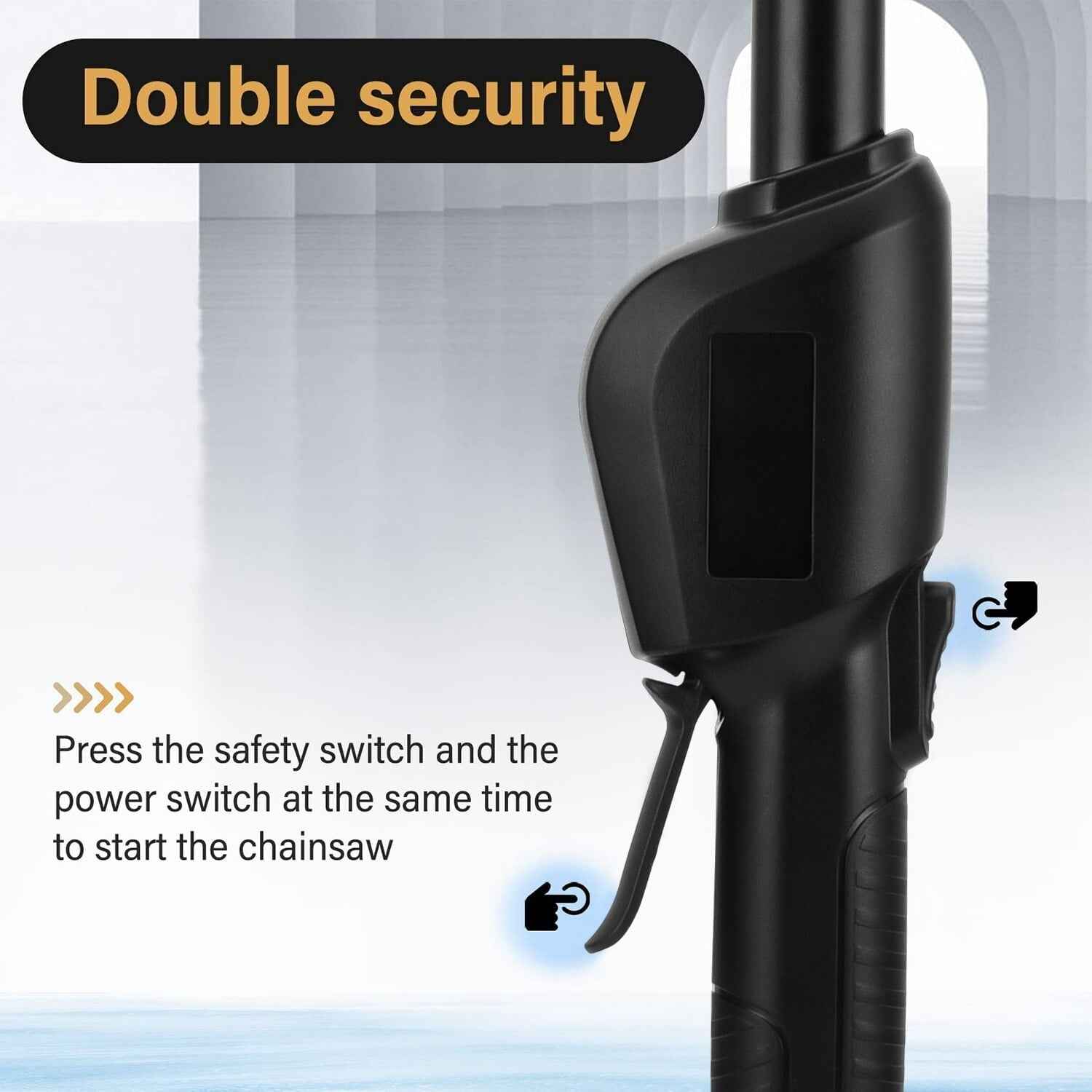 2-in-1 Cordless Pole Saw, Mini Chainsaw & Cordless Pole Saw 6inch 4inch, with Retractable Extension Rod Max Length 6 Feet, with 2 Replaceable 24V Batteries for Tree Trimming