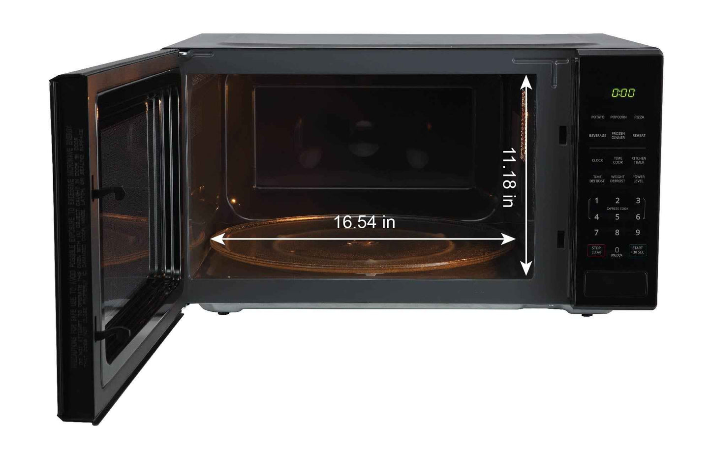 Mainstays 2.2 cu ft Countertop Microwave Oven, Black, New