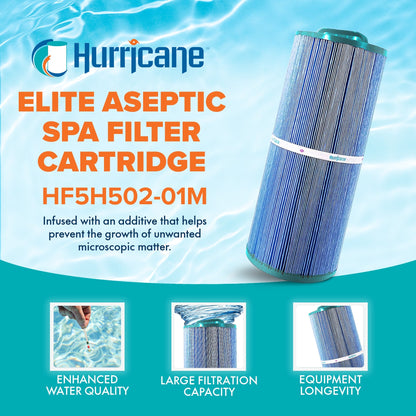 Hurricane 3 Pack HF5H502-01M Elite Aseptic Pool Spa Filter Cartridge Replacement
