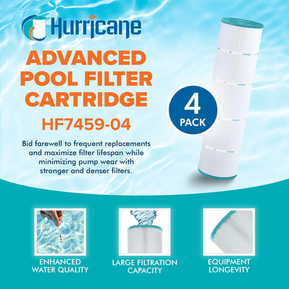 Hurricane 12 Pack HF7459-04 Advanced Pool and Spa Filter Cartridge Replacement