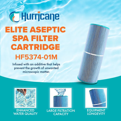 Hurricane 3 Pack HF5374-01M Elite Aseptic Pool Spa Filter Cartridge Replacement