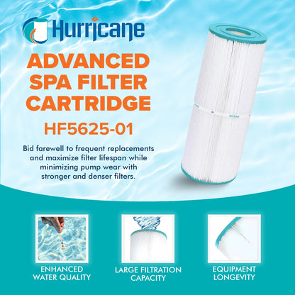 Hurricane HF5625-01 Advanced Pool and Spa Filter Cartridge Replacement, White