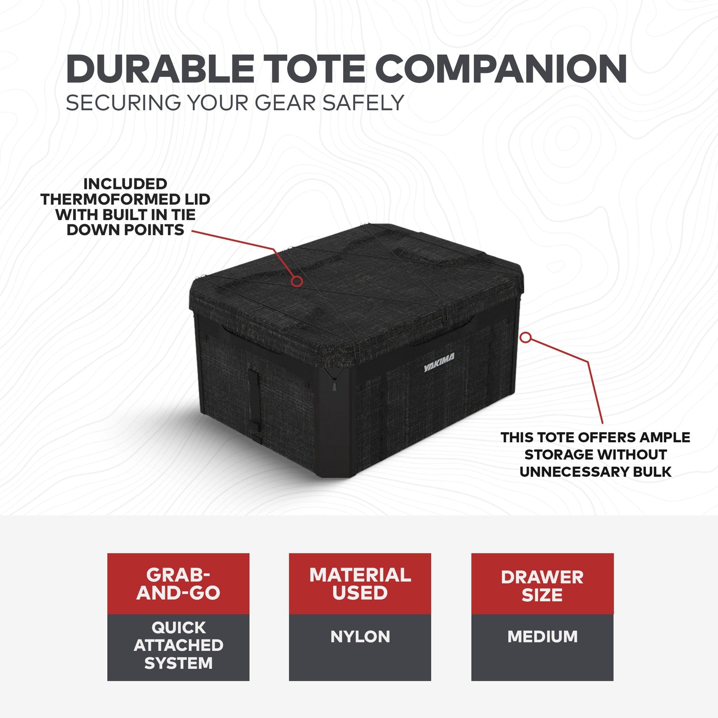 Yakima MOD GearCrate Medium Stackable Premium Tote with Lid and Divider, Black - Find Fresh Goods