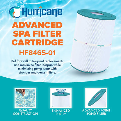 Hurricane HF8465-01 Advanced Pool and Spa Cartridge Filter Replacement, White