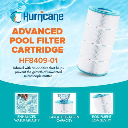 Hurricane Replacement Spa Filter Cartridge for PA90 and Unicel C-8409, 3 Pack