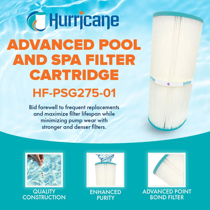 Hurricane Filters HF-PSG275-01 Advanced Pool & Spa Cartridge Filter Replacement