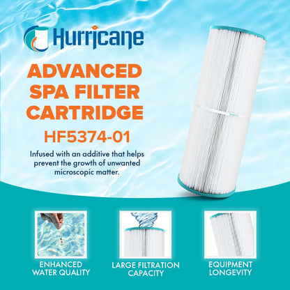 Hurricane 4 Pack HF5374-01 Advanced Pool and Spa Filter Cartridge Replacement