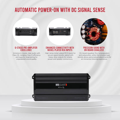 MB Quart Formula 1,500 Watt Mono Car Audio Mobile Amplifier, FA2-1500.1, Black - Find Fresh Goods
