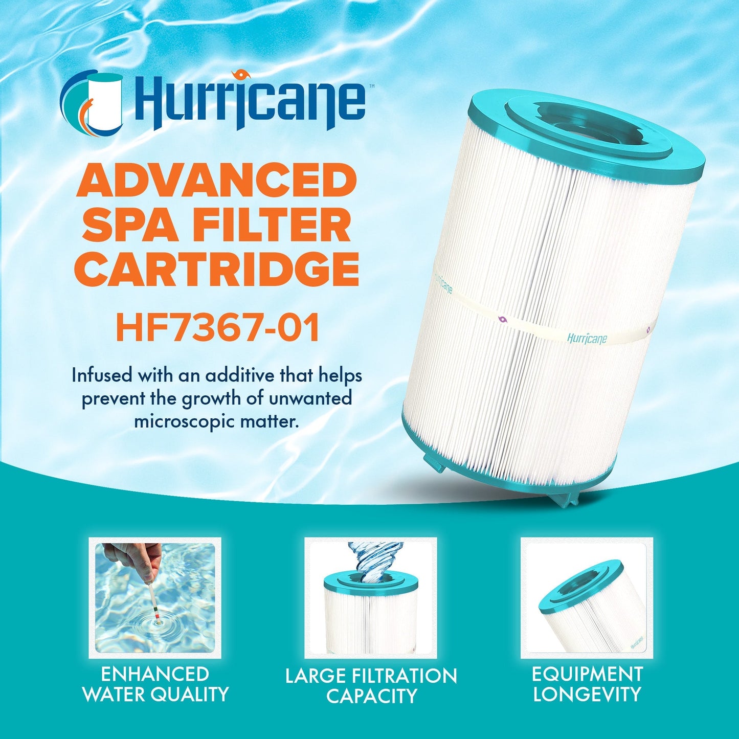 Hurricane HF7367 Replacement Filter Cartridge for Unicel C-7367 and PDO75-2000