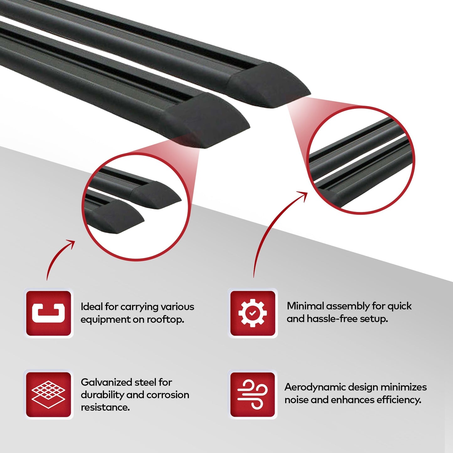 Yakima Tracks 54 in. Roof Rack System Compatible w/TrackTower & Skyline Towers - Find Fresh Goods