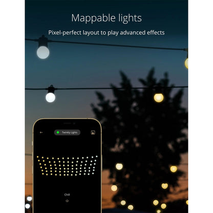 Twinkly Festoon App-Controlled Smart LED Light String 20 AWW (Warm/Cool White)