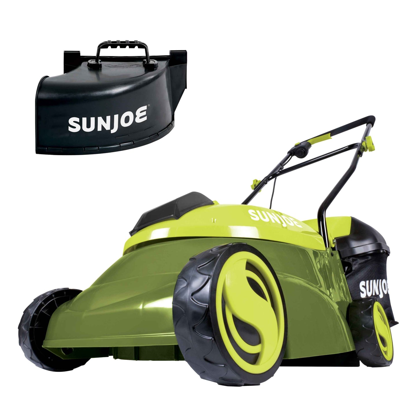 Sun Joe 28V Cordless 14" Push Lawn Mower, 4.0-Ah, 3-Position, Discharge Chute