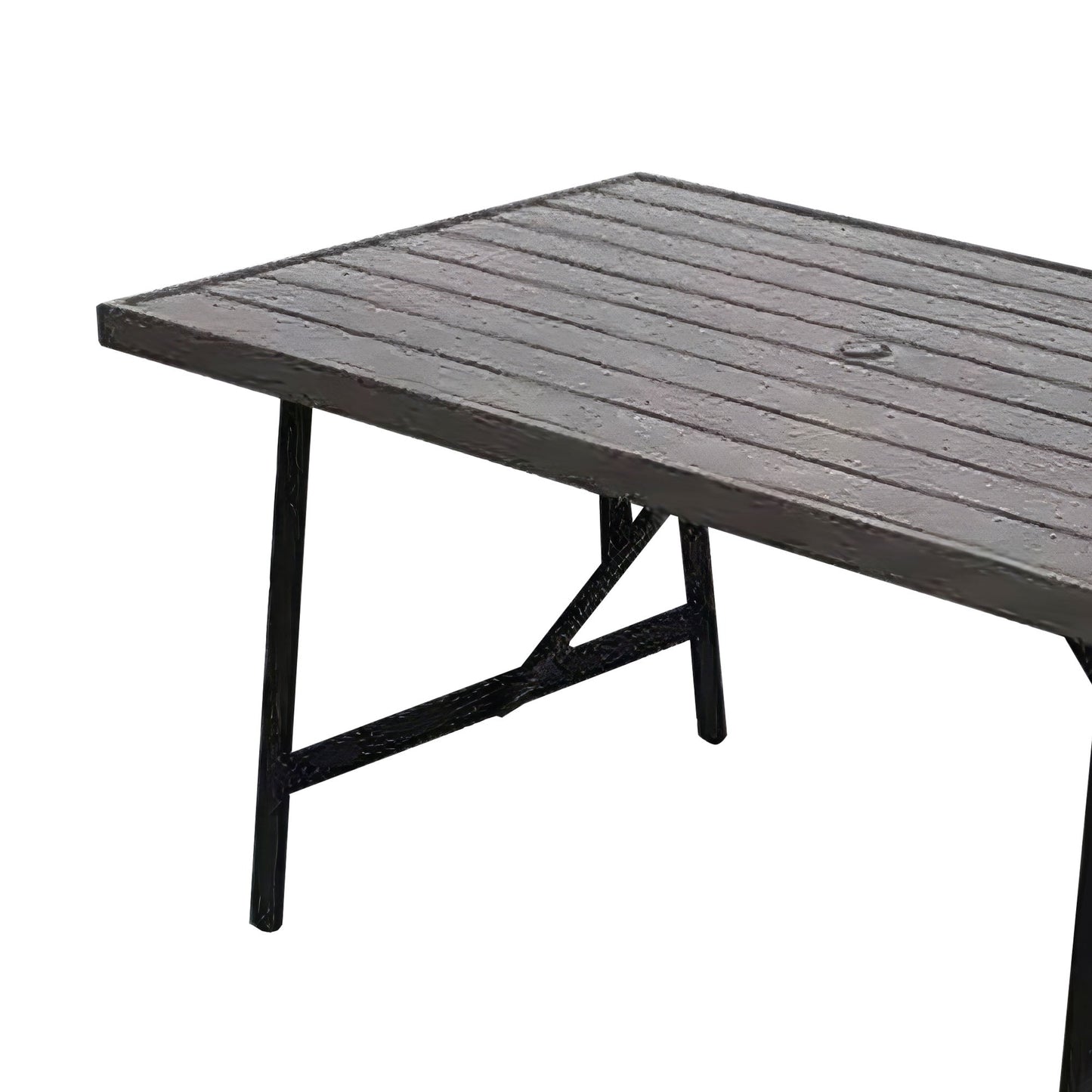 Four Seasons Courtyard Norwalk Slat Top Aluminum All Weather Patio Dining Table