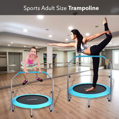 SereneLife 40 Inch Indoor Outdoor Fitness Trampoline with Padded Frame Cover