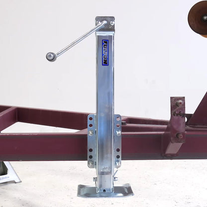 Fulton Bolt On 5000 Lb Square Tube & Fixed Mount Trailer Tongue Jack w/ Drop Leg - Find Fresh Goods