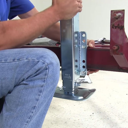 Fulton Bolt On 5000 Lb Square Tube & Fixed Mount Trailer Tongue Jack w/ Drop Leg - Find Fresh Goods