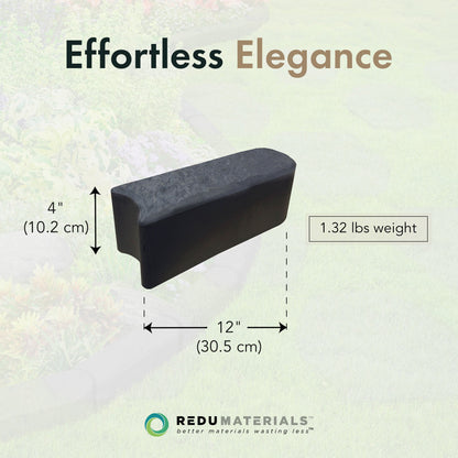 Garden Central 12 Pack 12 "x 4" Stomp Edge Slate Lightweight Garden Borders