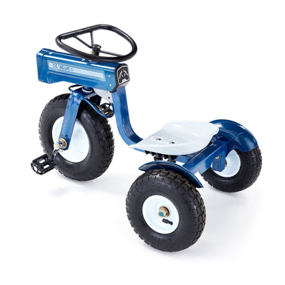 Tricam Ol' Blue Tractor Tricycle, 22" Steel Toddler Bike Kids Ride On Toy, Blue