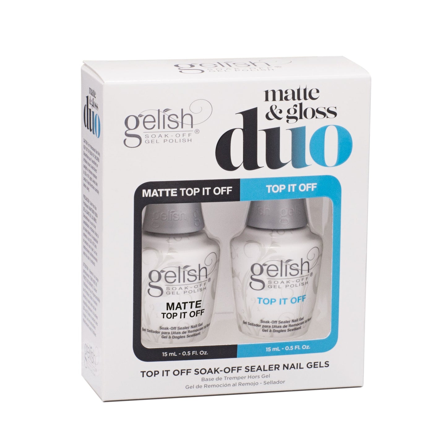 Gelish Matte & Gloss Duo Top It Off Soak Off Gel Nail Polish Sealer Clear Coat - Find Fresh Goods