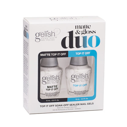 Gelish Matte & Gloss Duo Top It Off Soak Off Gel Nail Polish Sealer Clear Coat - Find Fresh Goods