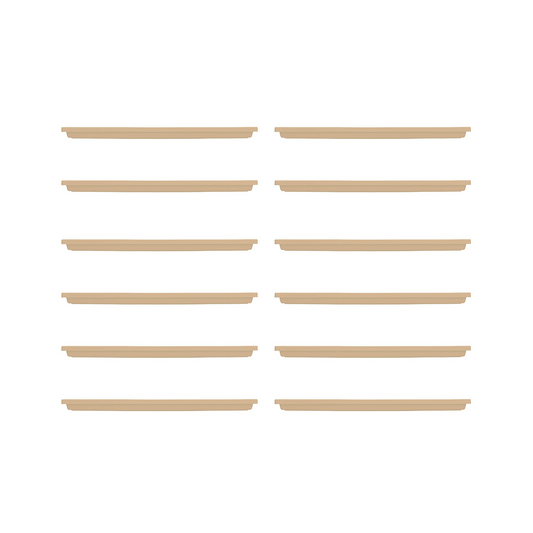 HC Companies Farmhouse Venetian 30In Rectangular Flower Box Saucer, Sand, 12 Ct