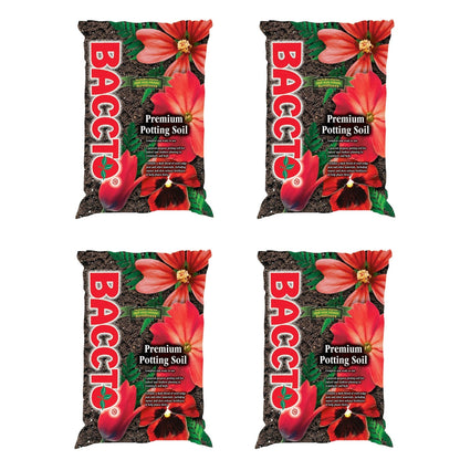 Michigan Peat General All Purpose Premium Potting Soil w/Perlite, 25lbs (4 Pack)