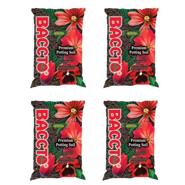 Michigan Peat General All Purpose Premium Potting Soil w/Perlite, 25lbs (4 Pack)