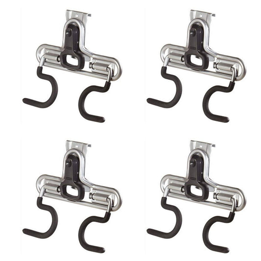 Rubbermaid FastTrack Wall S Hook 2 Handle Tool Storage Organizer Rack (4 Pack)