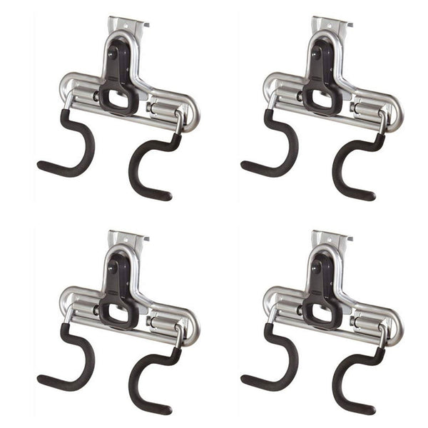 Rubbermaid FastTrack Wall S Hook 2 Handle Tool Storage Organizer Rack (4 Pack)