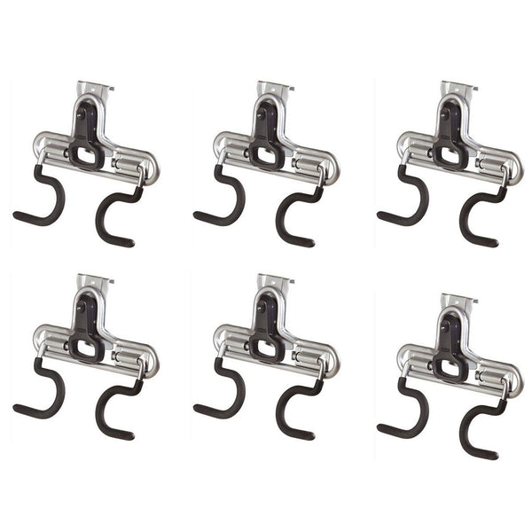 Rubbermaid FastTrack Wall S Hook 2 Handle Tool Storage Organizer Rack (6 Pack)