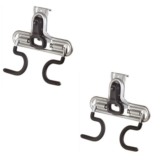 Rubbermaid FastTrack Wall S Hook 2 Handle Tool Storage Organizer Rack (2 Pack)