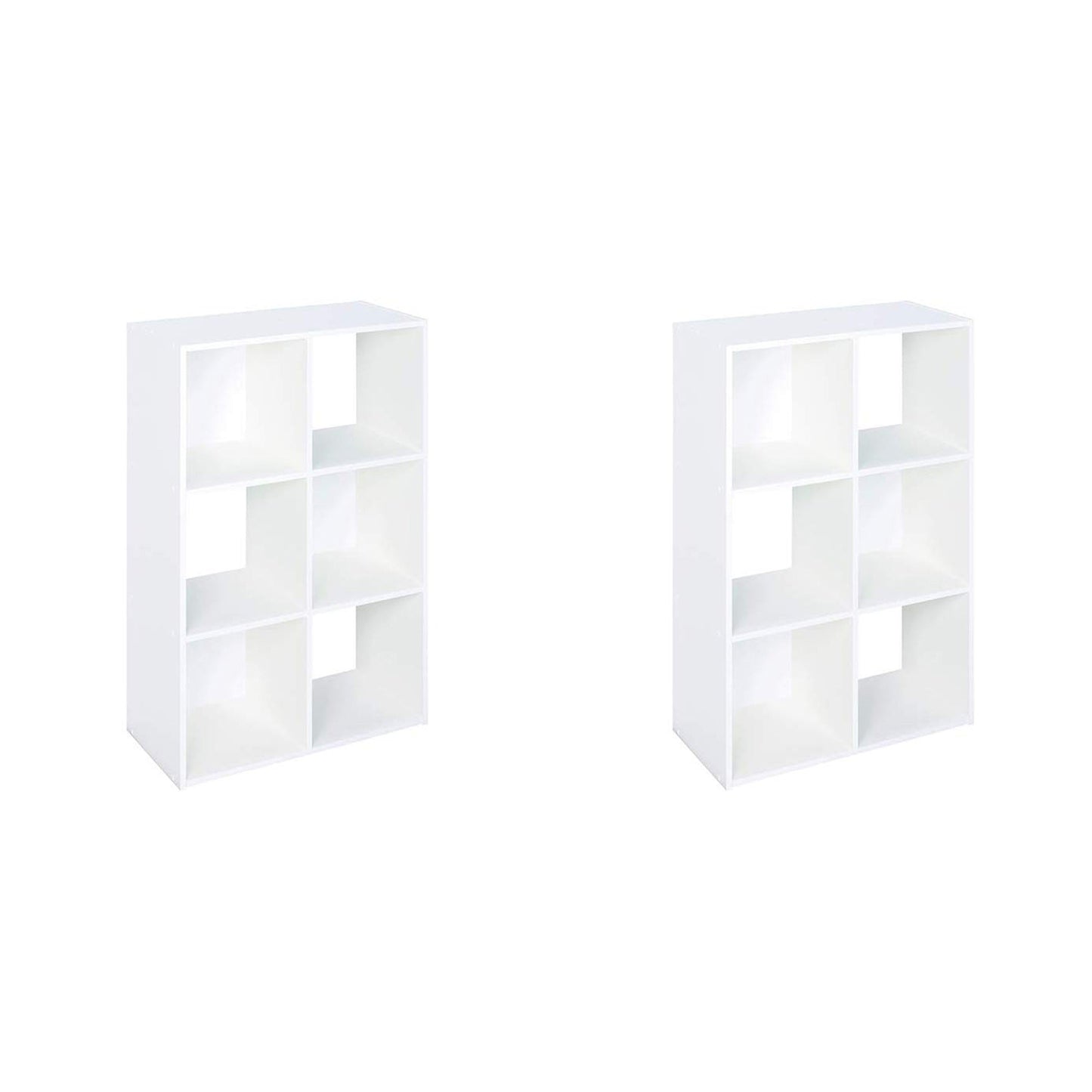 Closetmaid Decorative Home 6-Cube Cubeicals Organizer Storage, White (2 Pack)