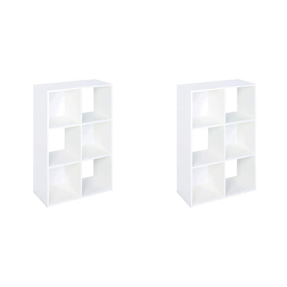 Closetmaid Decorative Home 6-Cube Cubeicals Organizer Storage, White (2 Pack)