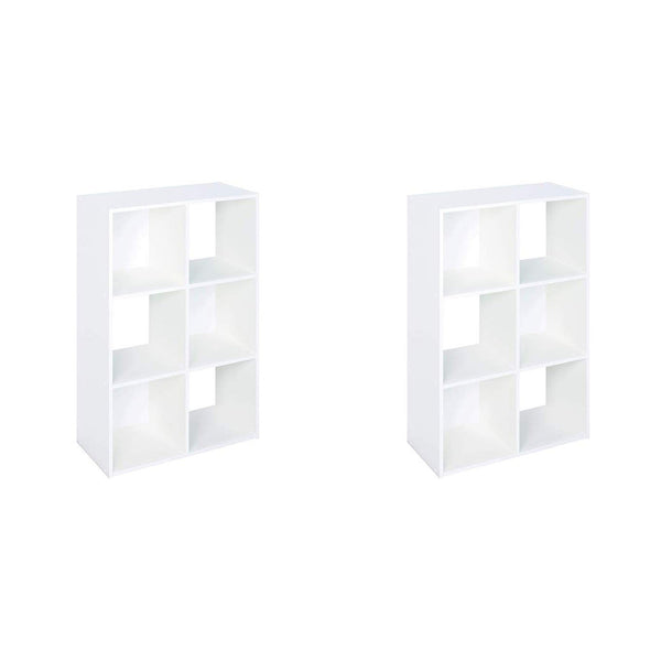 Closetmaid Decorative Home 6-Cube Cubeicals Organizer Storage, White (2 Pack)
