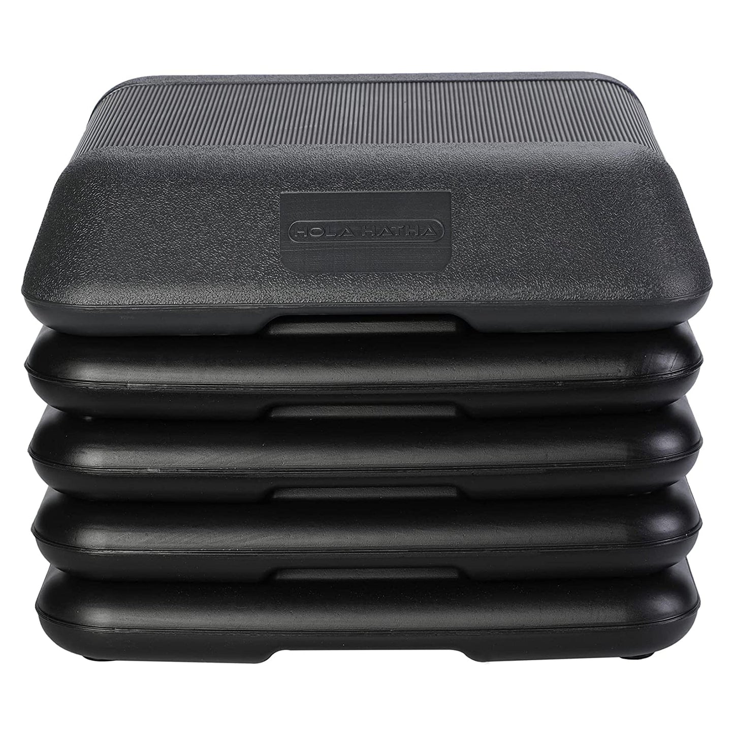 HolaHatha Aerobic High Step Platform, Home Gym Fitness Equipment with Risers