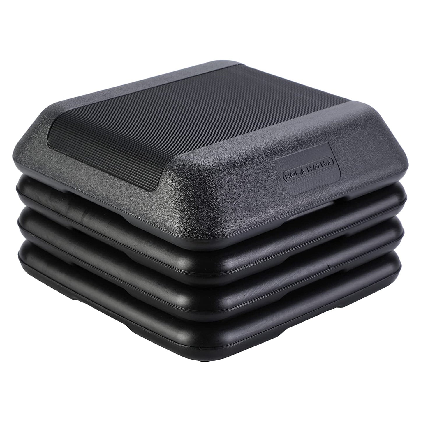 HolaHatha Aerobic High Step Platform, Home Gym Fitness Equipment with Risers