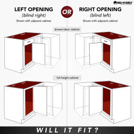 Rev-A-Shelf 31" Lazy Susan Half-Moon Polymer Two-Tier Blind Cabinet 6882-31-11-570