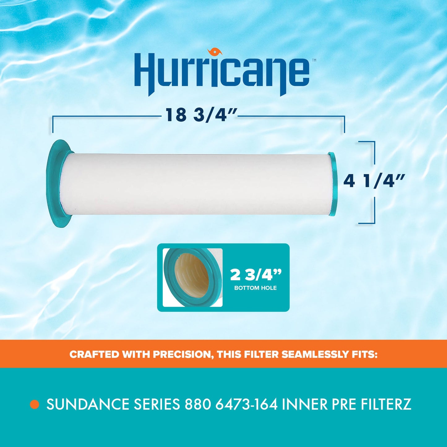 Hurricane 2 Pack HF-CNT18-01 Advanced Spa Cartridge Inner Pre Filter Replacement
