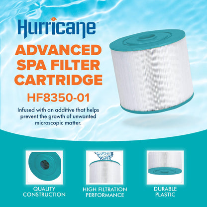 Hurricane Replacement Spa Filter Cartridge for PVT50W & Unicel C-8350, 2 Pack