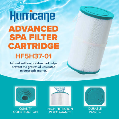 Hurricane 4 Pack Replacement Spa Filter Cartridge for PFF42TC-P & Unicel 5CH-37