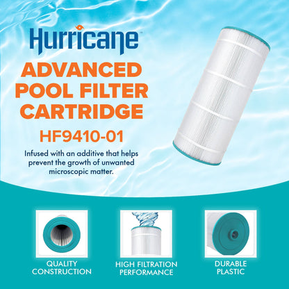 Hurricane 2 Pack HF9410-01 Advanced Pool and Spa Filter Cartridge Replacement
